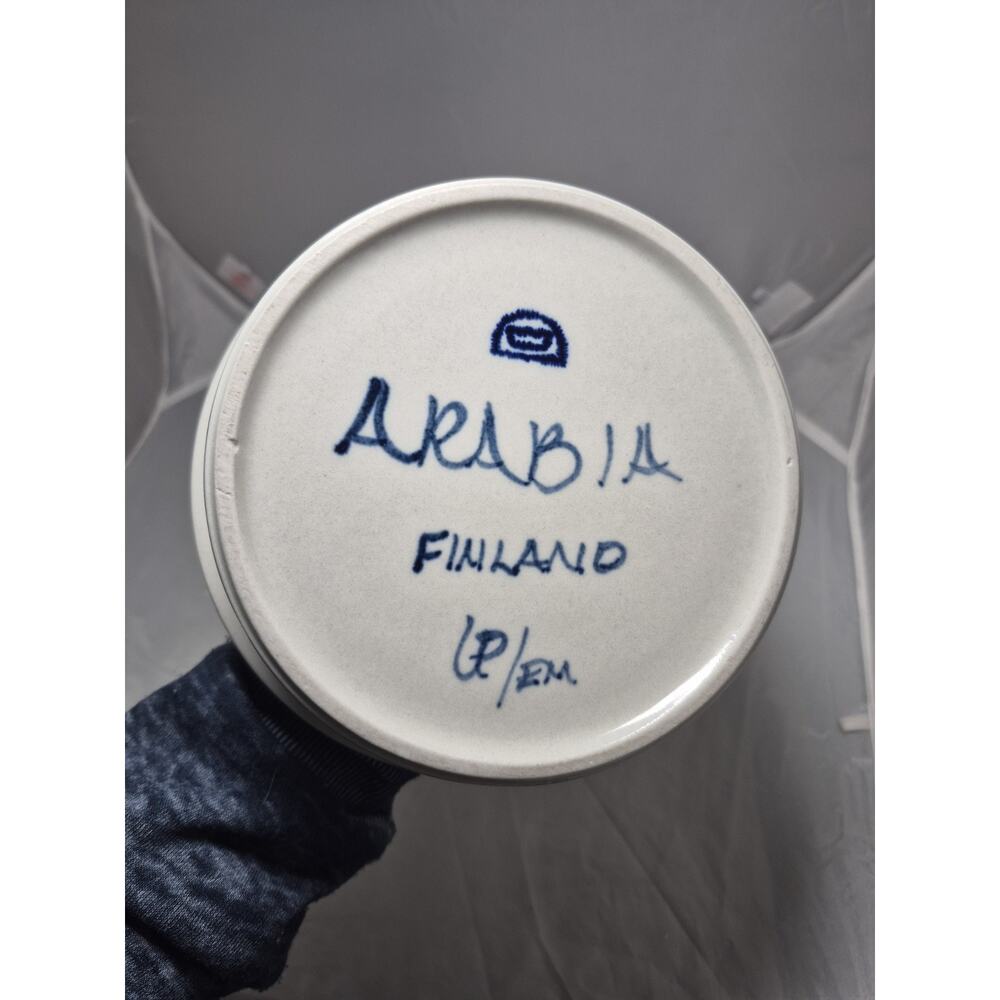 💥 Nice MCM ARABIA Finland ANEMONE BLUE Ulla Procope Round Serving Bowl 7”